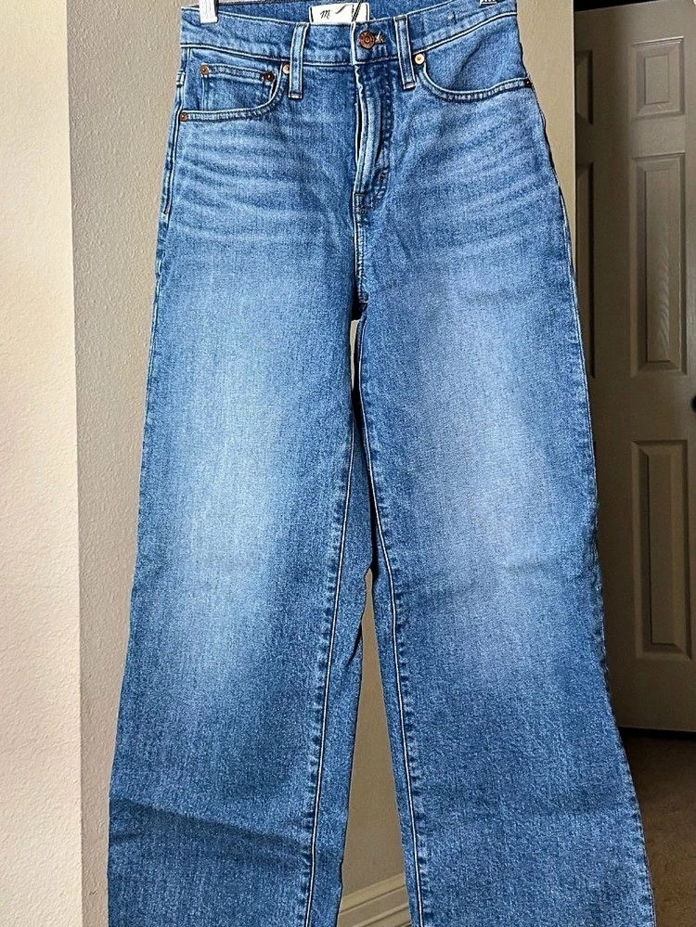 Madewell The Perfect Vintage Wide-Leg Jean Blue Waist 27